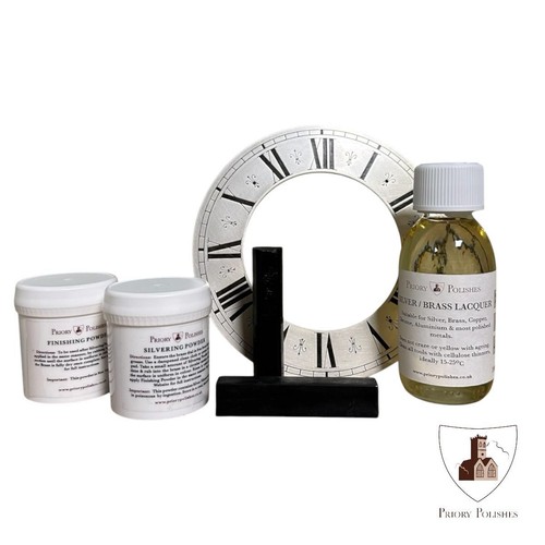 Clock dial silvering - silvering, /