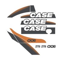 Decal Sticker Set Case CX36 Digger Excavator Decal Set