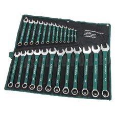 Combination Spanner Metric Set Soft Grip 6-32mm Open Ring + Roll 25pc