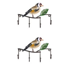 2 Count Decorative Key Holder for Wall Cute Artificial Bird