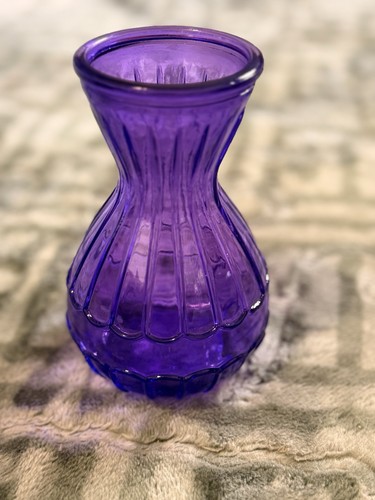 Vintage glass hyacinth vase - glass,