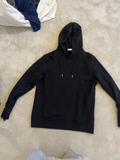 Sandro Men’s Hoodie Black Large Good Condition Embroidered Logo