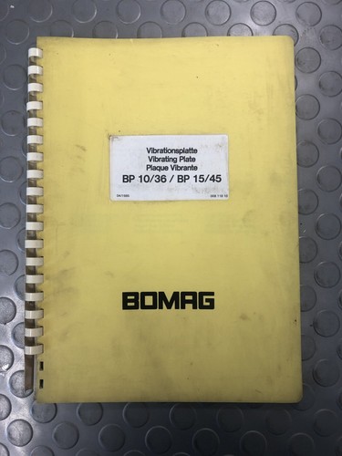 Bomag bp10 bp15 - bomag, bp15/45