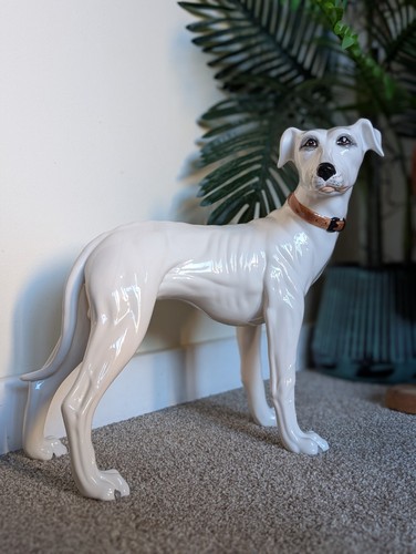 Ceramic porcelain whippet - porcelain,