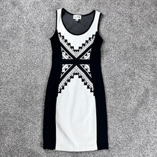 Joseph Ribkoff Womens Ribbed Pencil Dress Size 12 Aztec Print Knee Length