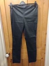 WOMEN'S BLACK WAX LOOK LEGGINGS SIZE MEDIUM FROM H&M