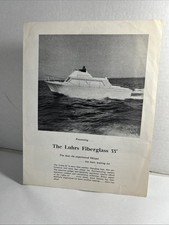 1960’s HENRY LUHRS SEA SKIFFS INC. BOATING (LUBRS FIBERGLASS 33’) CATALOG Orig.