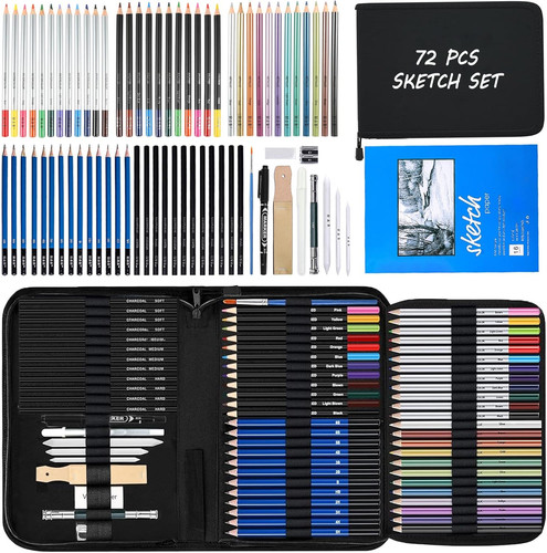 72pcs drawing sketching kit - 72pcs,