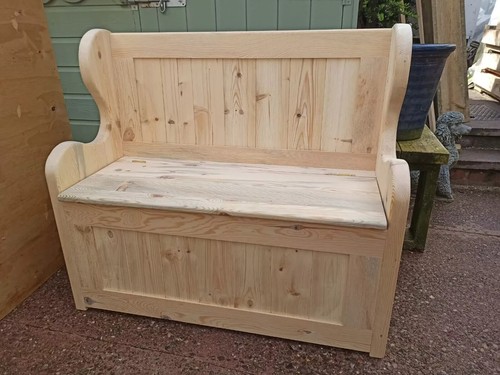 Monks bench settle pew - bench, storage