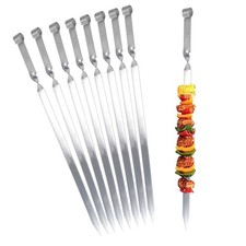 ZMC Kebab Skewers Stainless Steel 55cm – 2cm Wide Barbecue Meat