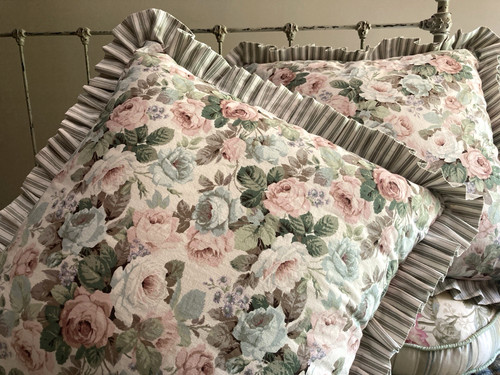 Custom pink roses pillows - 2,