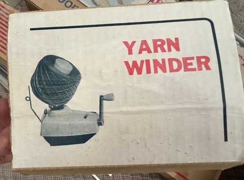 Vintage red beige yarn winder - vintage,