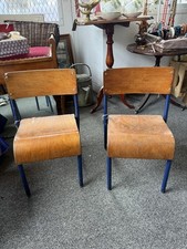Pair Of Old School Kids Chairs