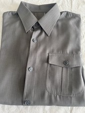 Safari Suit For Men Medium Dark Gray With Pin Strip