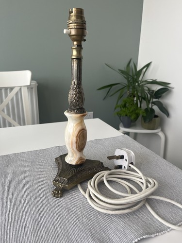 Vintage onyx marble table lamp - onyx,