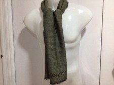 YSL YVES SAINT LAURENT Men’s WOOL LONG SCARF