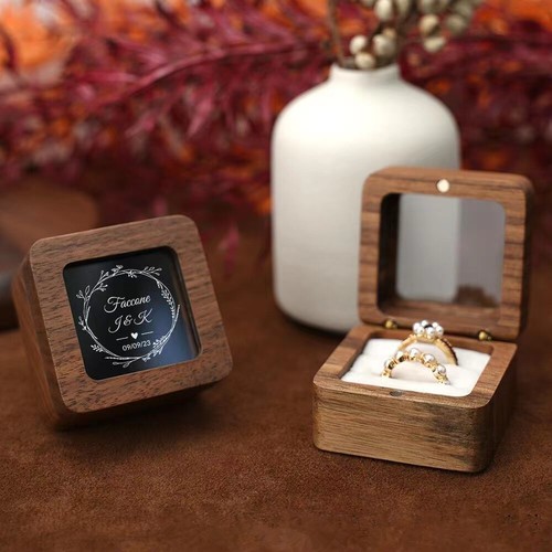 Customized wooden wedding ring - customized,