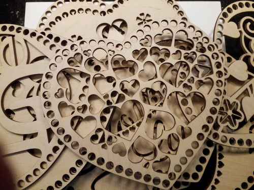 Heart wooden base lid - wooden,