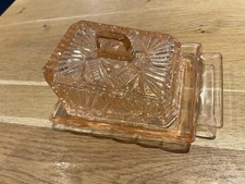 Vintage Pink Pressed Glass