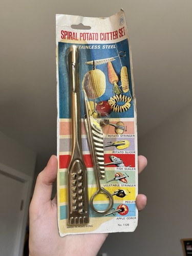 Vintage spiral potato cutter - potato,