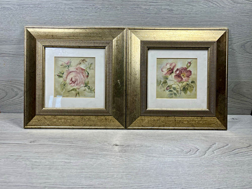 Vintage pair floral flower - vintage,
