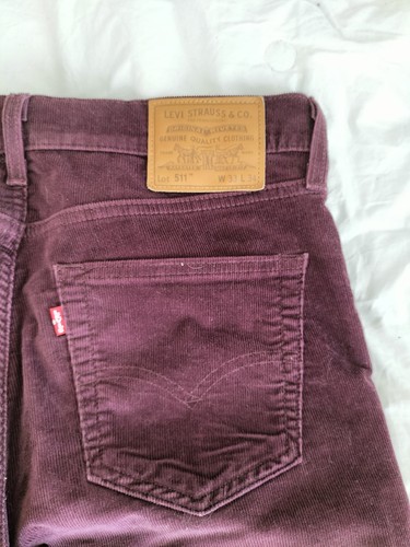 Levi 511 skin fit burgundy - levi,