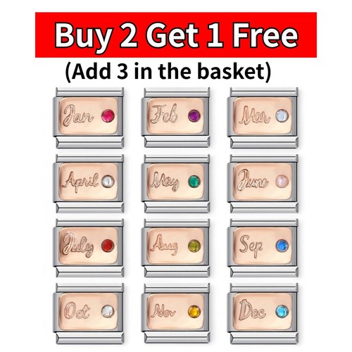 Italian birth stone charms - birth,