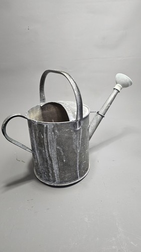 Vintage galvanised watering - galvanised,