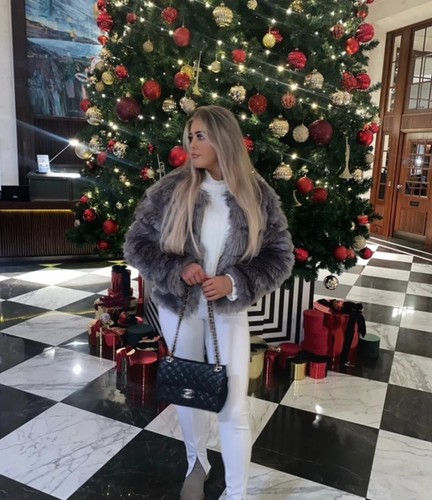 Grey faux fur coat - faux,