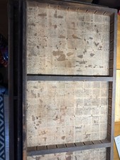 Antique Wooden Printers Drawer