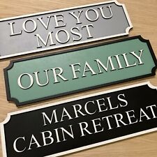 Personalised Wooden Street Road Sign Painted Family Name House Sign Any colour