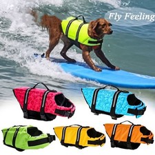 Dog Life Jacket Pet Safety Vest Swimming Boating Float Aid Buoyancy Lifesaver UK