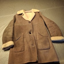 Ladies Vintage Nursey Of Bungay Sheepskin Coat Size 38