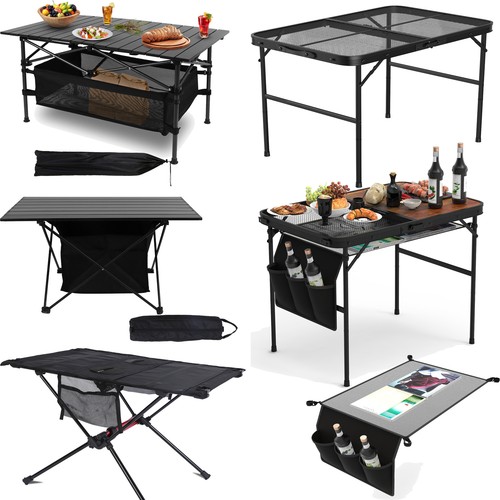 Portable folding camping table - folding,