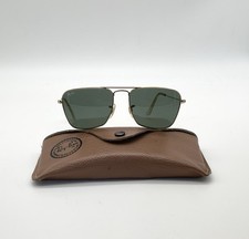 Occhiali da sole Bausch & Lomb Ray-Ban Caravan 52 oro vintage USA