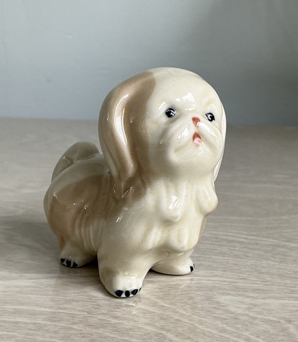 Vintage porcelain pekingese - vintage,