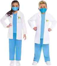 Kids Doctor Fancy Dress Costume Child Surgeon Scrubs Hospital UK 3-4yrs.