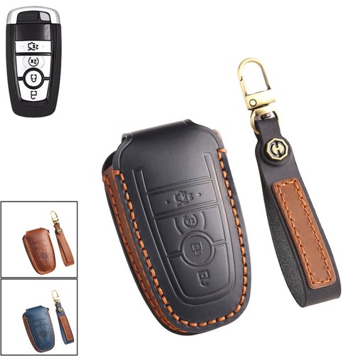 Genuine leather car key fob - genuine,