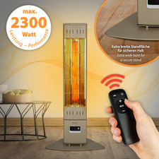 Infrared Standheizstrahler Patio Heater 2300W, 4 Levels, Timer, Remote IP65