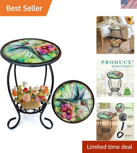 Patio side table round - side, 14"