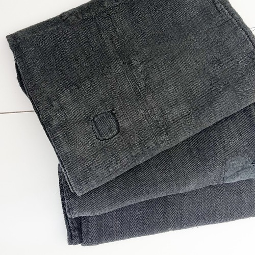 Antique black linen - black,