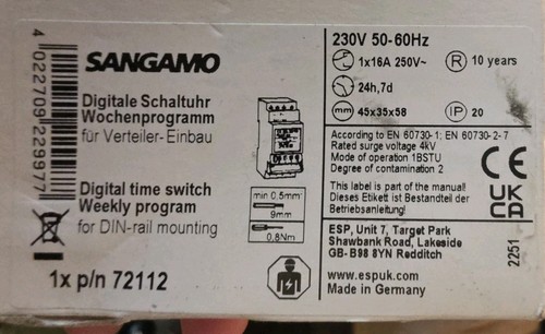 Sangamo 72112 general - 72112, purpose