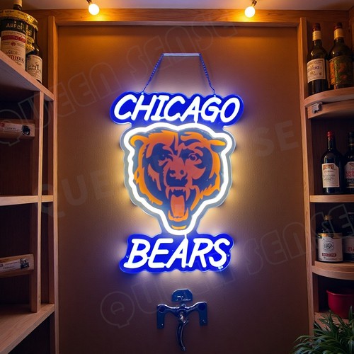 Chicago bears led neon - bears, sign