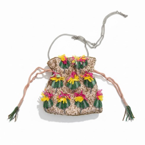 Zara beaded mini bucket bag - beaded,