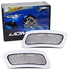 Clear Front Bumper Side Marker Reflectors For VW 22+ MK8 Golf/GTI, Replace Amber