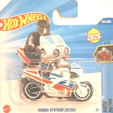 Hot Wheels Honda VFR750R RC30 Moto 2025 Mainline 224/250 White Red Blue h110