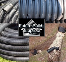 Perforated Pipe Coil 60mm X 25m Tree Planting Protection Land Drain Drainage