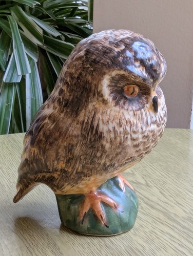 Studio pottery owl figurine - studio,