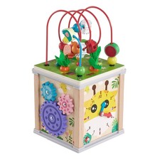 7 in 1 Montessori Wooden Baby Activity Cube Safe Fun for Toddlers Learning Toy