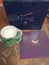 Franz Frog on Lily Pad Tea Cup and Saucer set, amphibia collection, FZ 000015